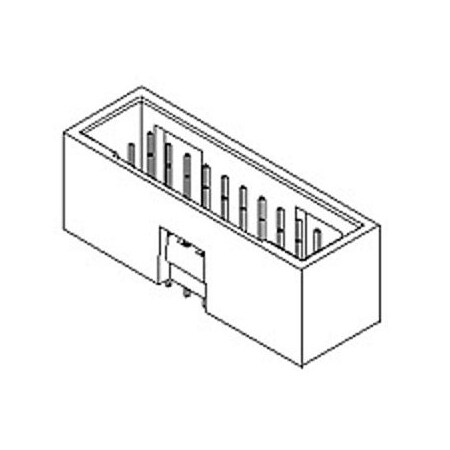 Molex Board Connector, 18 Contact(S), 2 Row(S), Male, Straight, 0.1 Inch Pitch, Solder Terminal,  15800183